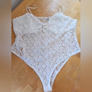 White Lace Plus Sz One Piece